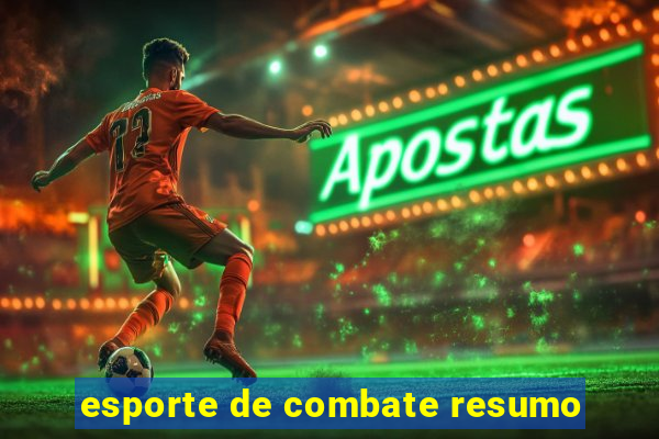 esporte de combate resumo
