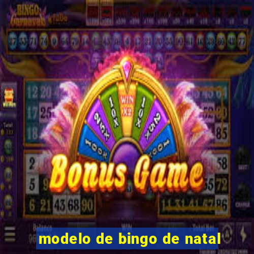 modelo de bingo de natal