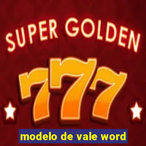 modelo de vale word