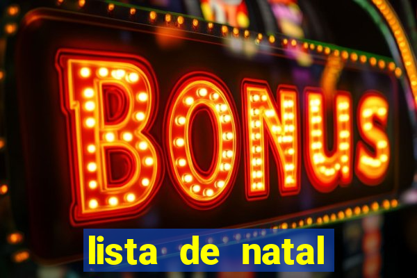 lista de natal para imprimir