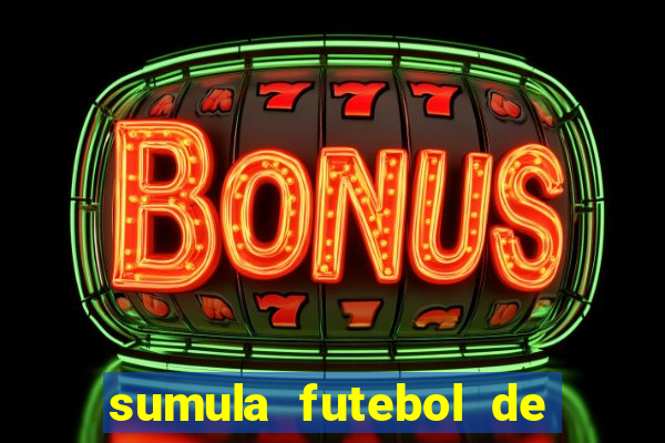 sumula futebol de campo word
