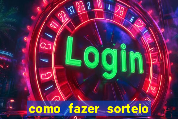 como fazer sorteio de cores online