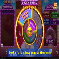 beta alanina para dormir