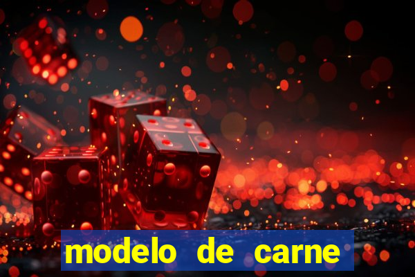 modelo de carne para pagamento