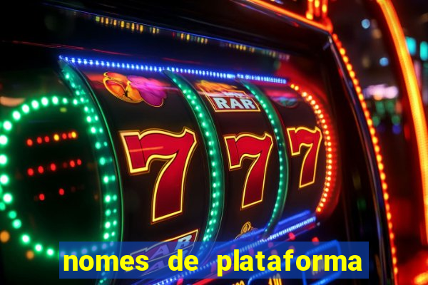 nomes de plataforma de jogos de aposta