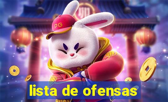 lista de ofensas