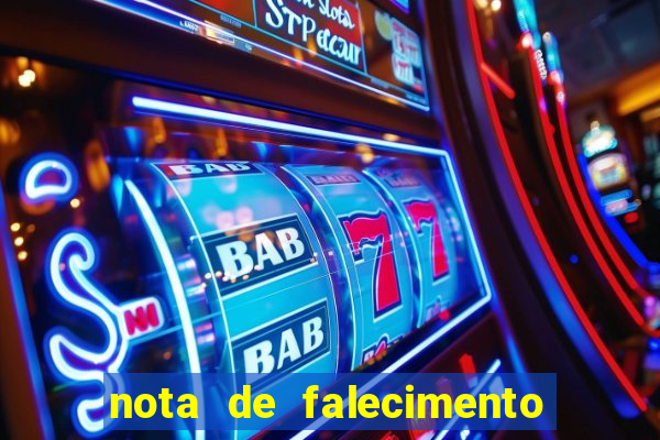 nota de falecimento em campos altos hoje