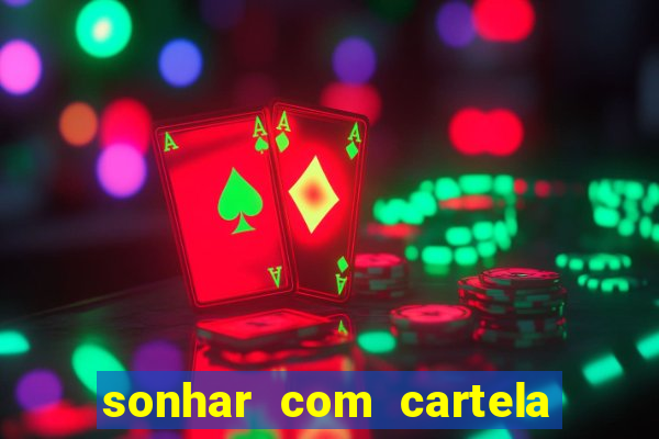 sonhar com cartela de bingo